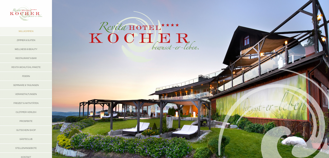 Hotel Kocher Website & Webshop